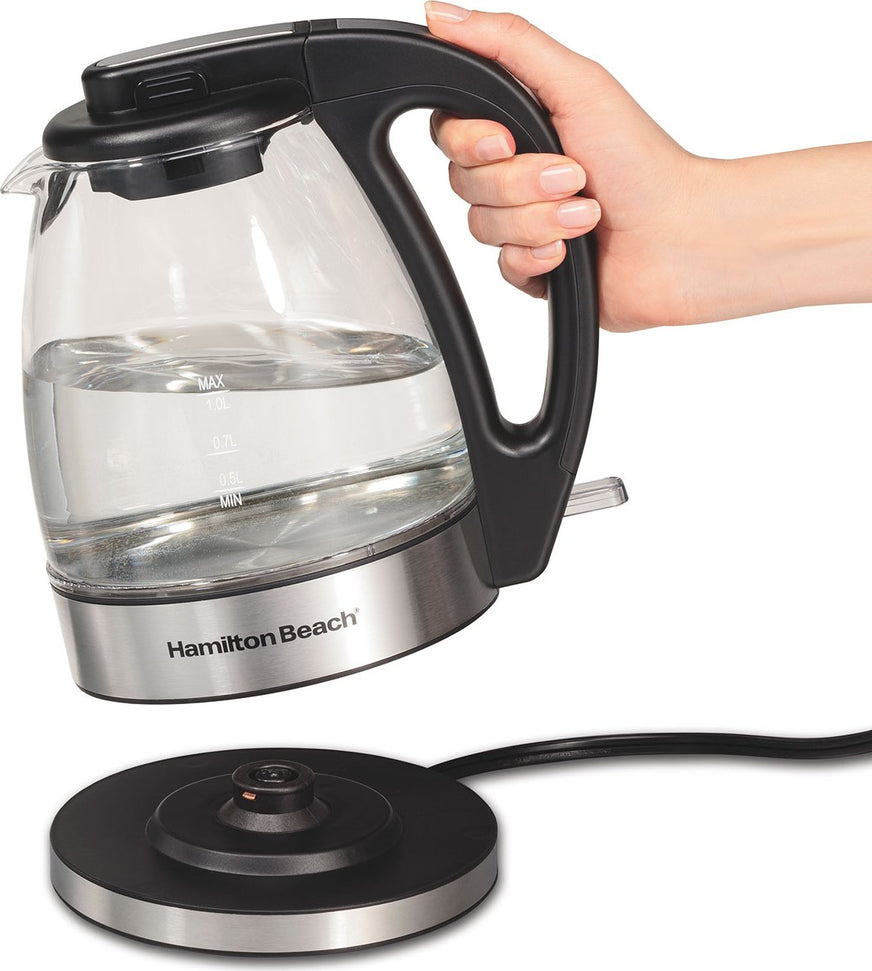 Hamilton Beach - 1 L Compact Glass Kettle - 40930C