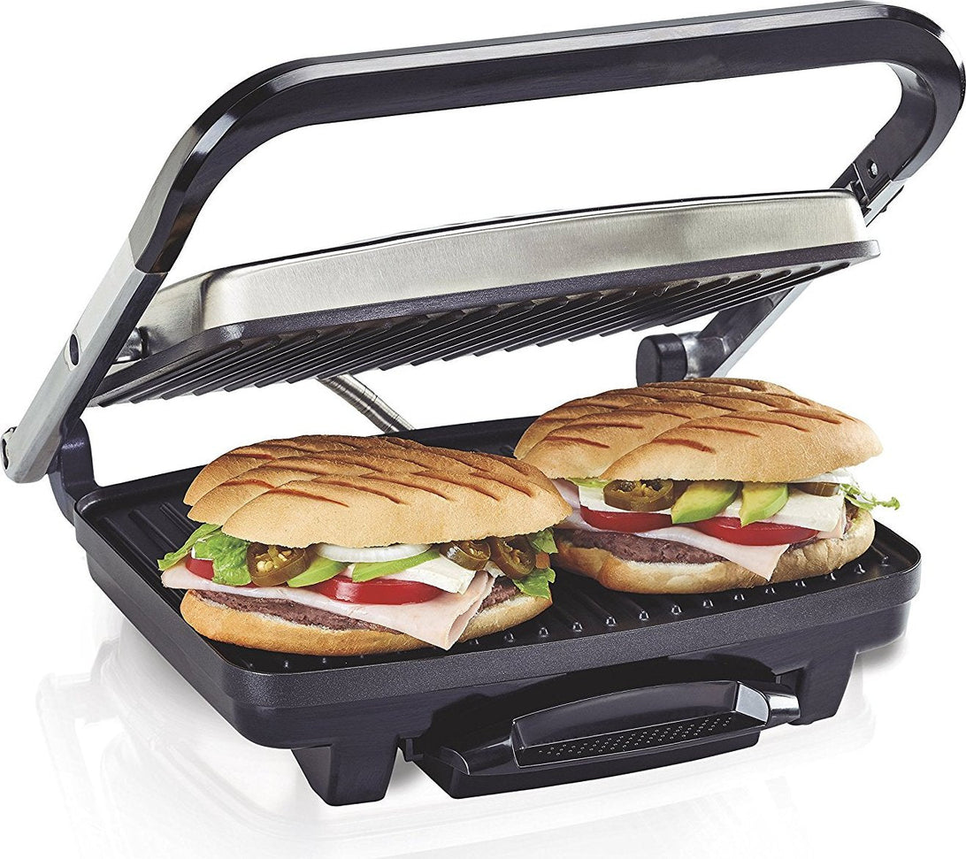Hamilton Beach - 100 Sq. In. Panini Press & Indoor Grill - 25410C