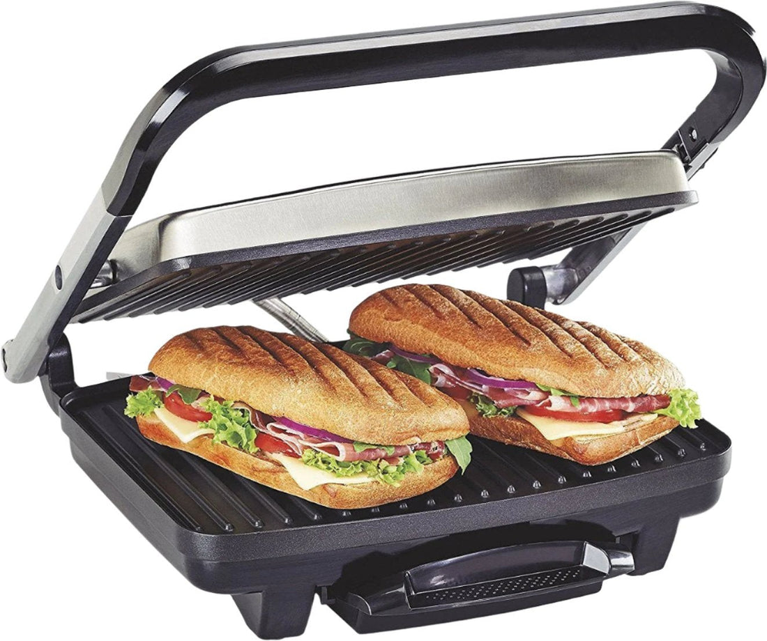 Hamilton Beach - 100 Sq. In. Panini Press & Indoor Grill - 25410C