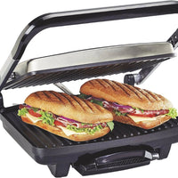 Hamilton Beach - 100 Sq. In. Panini Press & Indoor Grill - 25410C