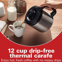 Hamilton Beach - 12 Cup Programmable Front-Fill Coffee Maker with Thermal Carafe - 46391