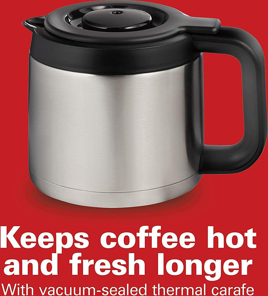 Hamilton Beach - 12 Cup Programmable Front-Fill Coffee Maker with Thermal Carafe - 46391