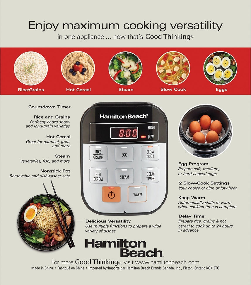 Hamilton Beach - 1.5 QT Compact Multi-Cooker - 37524