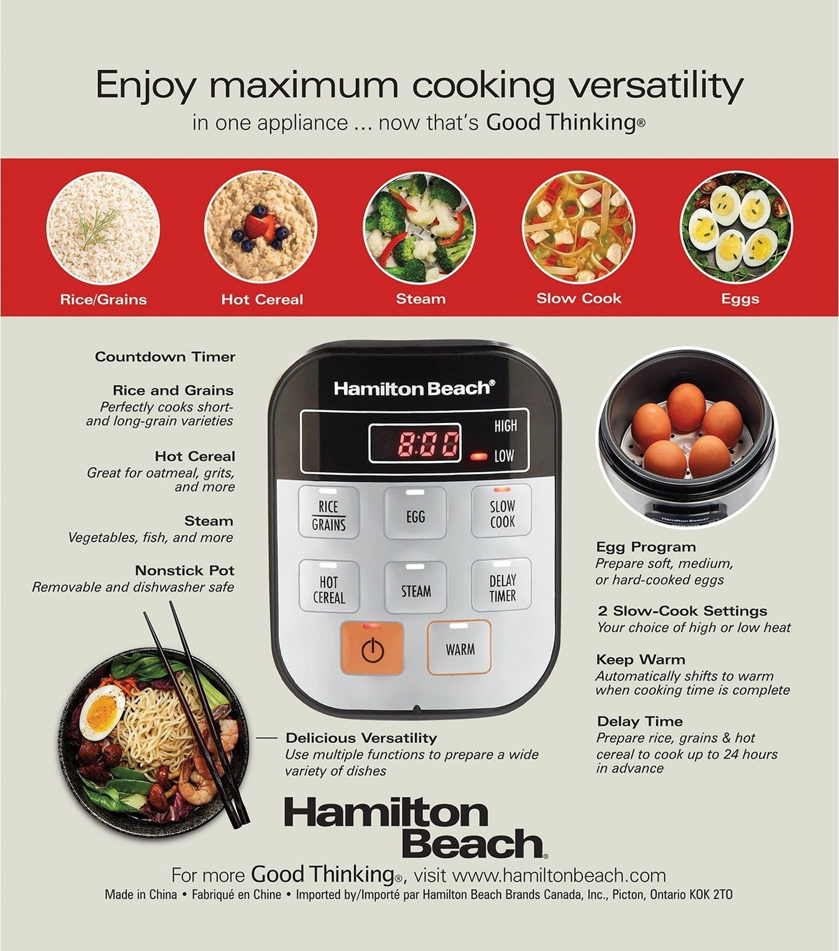 Hamilton Beach - 1.5 QT Compact Multi-Cooker - 37524 - DISCONTINUED