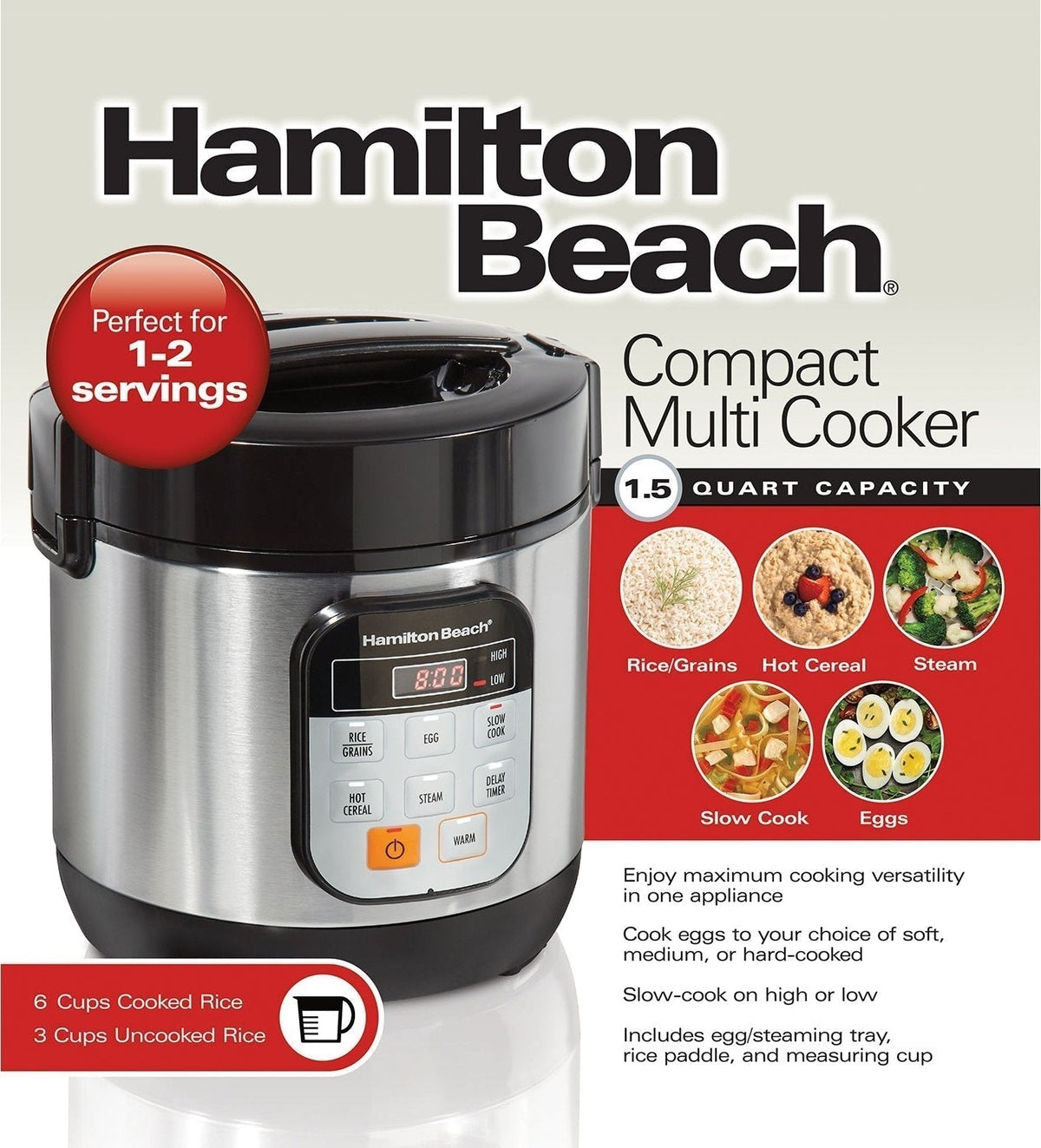 Hamilton Beach - 1.5 QT Compact Multi-Cooker - 37524 - DISCONTINUED
