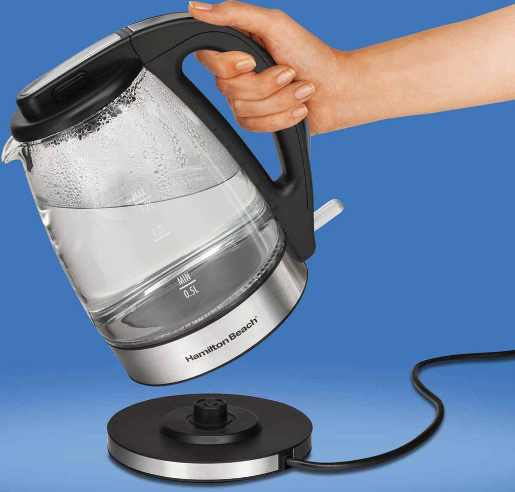 Hamilton Beach - 1.7 L Glass Electric Kettle with Blue Illumination - 40865C