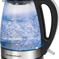 Hamilton Beach - 1.7 L Glass Electric Kettle with Blue Illumination - 40865C