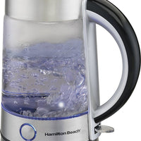 Hamilton Beach - 1.7 L Modern Glass Kettle with Blue Illumination - 40867C