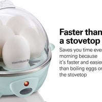 Hamilton Beach - 3-in-1 Egg Cooker with 7 Egg Capacity Mint - 25504