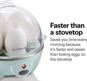 Hamilton Beach - 3-in-1 Egg Cooker with 7 Egg Capacity Mint - 25504