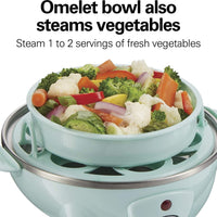 Hamilton Beach - 3-in-1 Egg Cooker with 7 Egg Capacity Mint - 25504