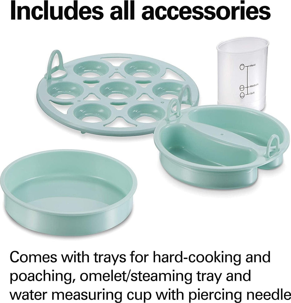Hamilton Beach - 3-in-1 Egg Cooker with 7 Egg Capacity Mint - 25504