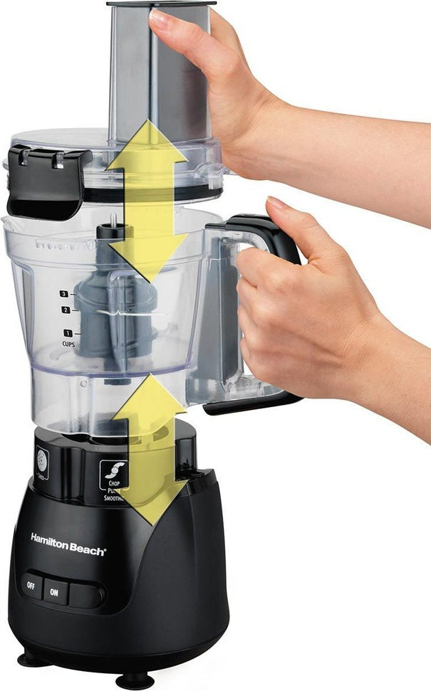 Hamilton Beach - 4 Cup Stack & Snap Compact Food Processor with Blending - 70510