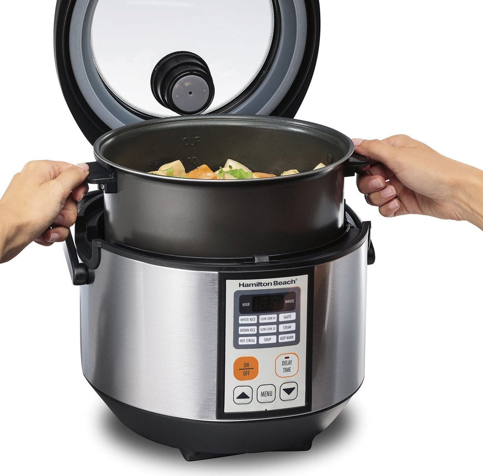 Hamilton Beach - 4.5 QT Digital Multi-Cooker with Glass Lid - 37523