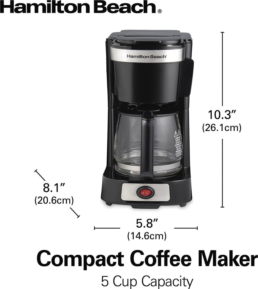 Hamilton Beach - 5 Cup Compact Coffee Maker - 46110