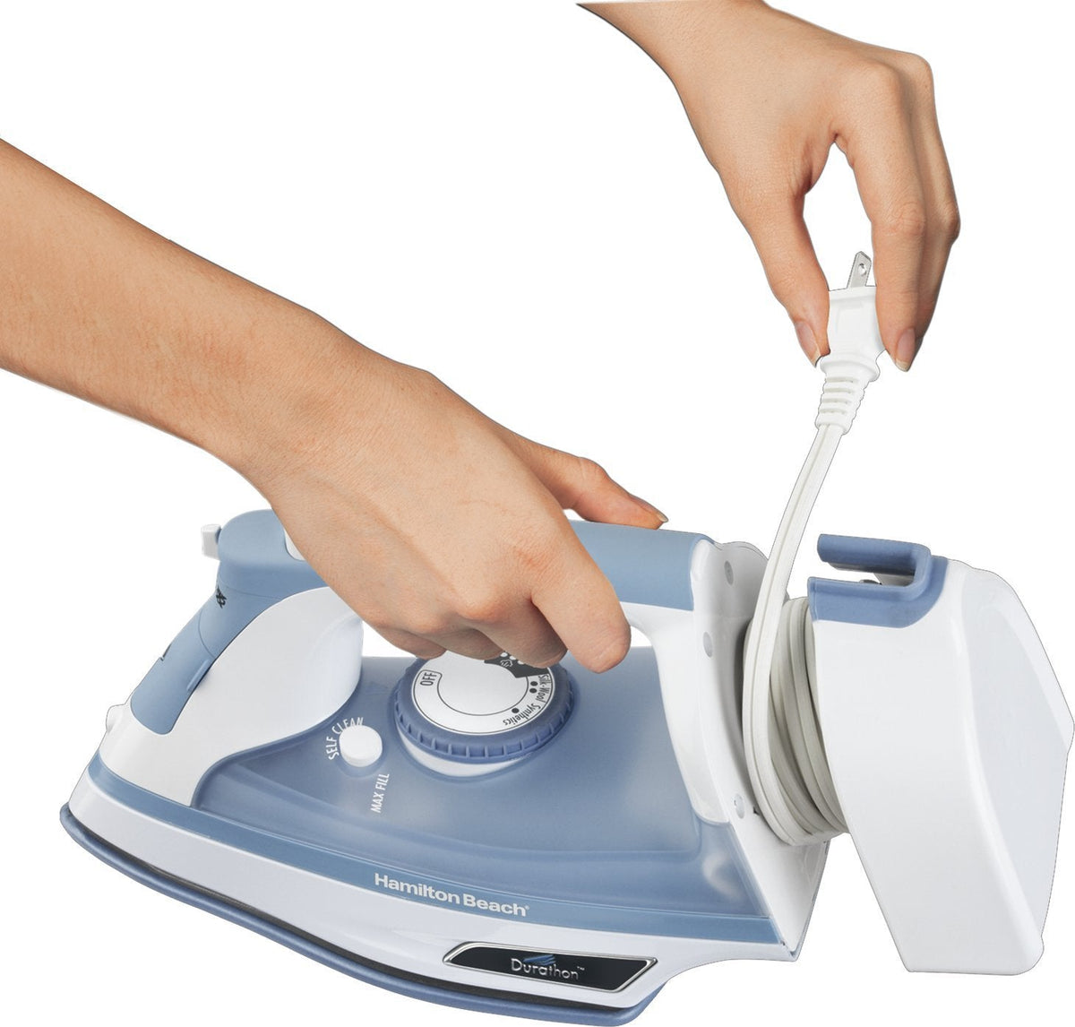 Hamilton Beach - Durathon Soleplate Nonstick Iron with Cord Wrap - 19701