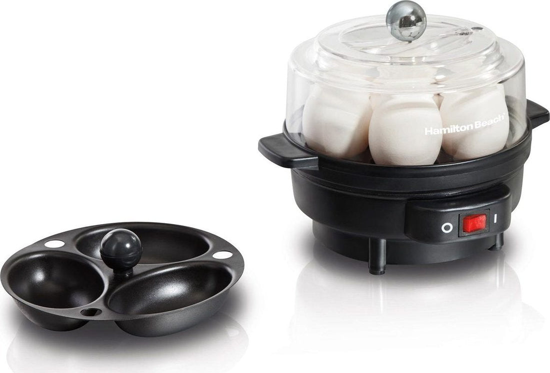 Hamilton Beach - Egg Cooker with Built-In Timer & Poaching Tray - 25500