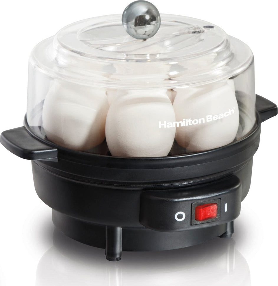 Hamilton Beach - Egg Cooker with Built-In Timer & Poaching Tray - 25500