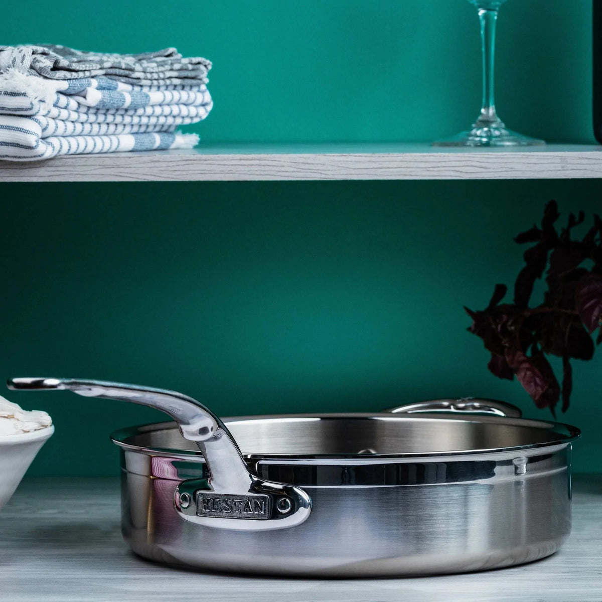 Hestan - 3.5 QT ProBond Stainless Steel Covered Saute Pan - 31568