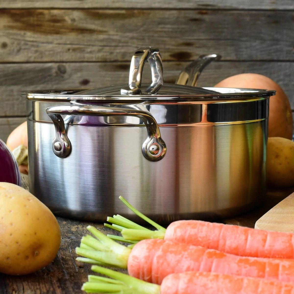 Hestan - 4 QT ProBond Stainless Steel Covered Saucepan - 31566