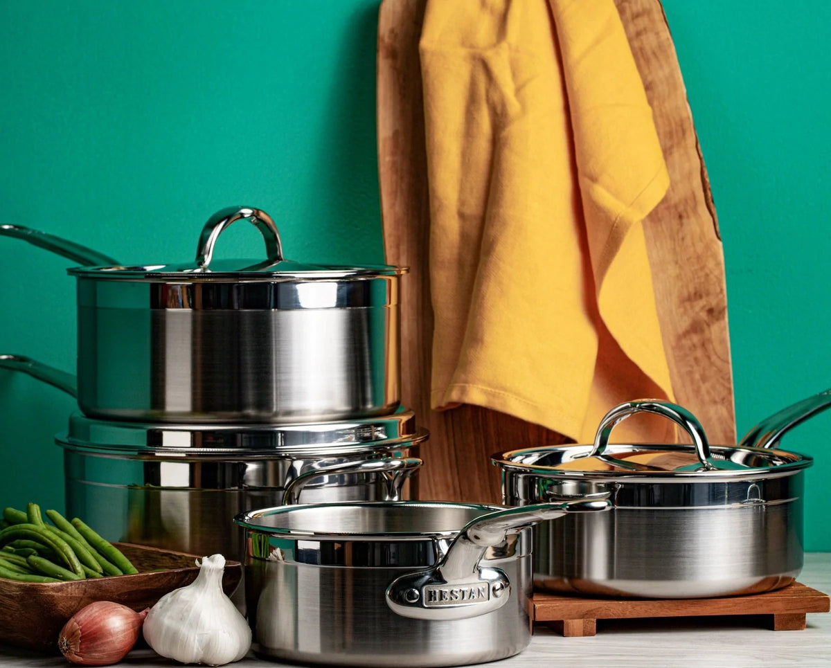 Hestan - 4 QT ProBond Stainless Steel Covered Saucepan - 31566
