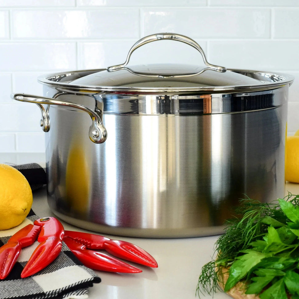 Hestan - 8 QT ProBond Stainless Steel Covered Stock Pot - 31567