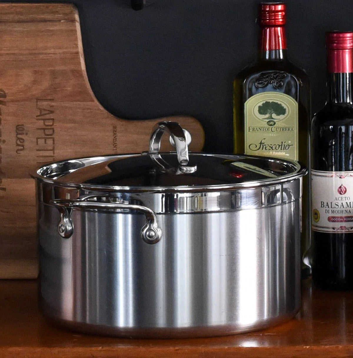 Hestan - 8 QT ProBond Stainless Steel Covered Stock Pot - 31567