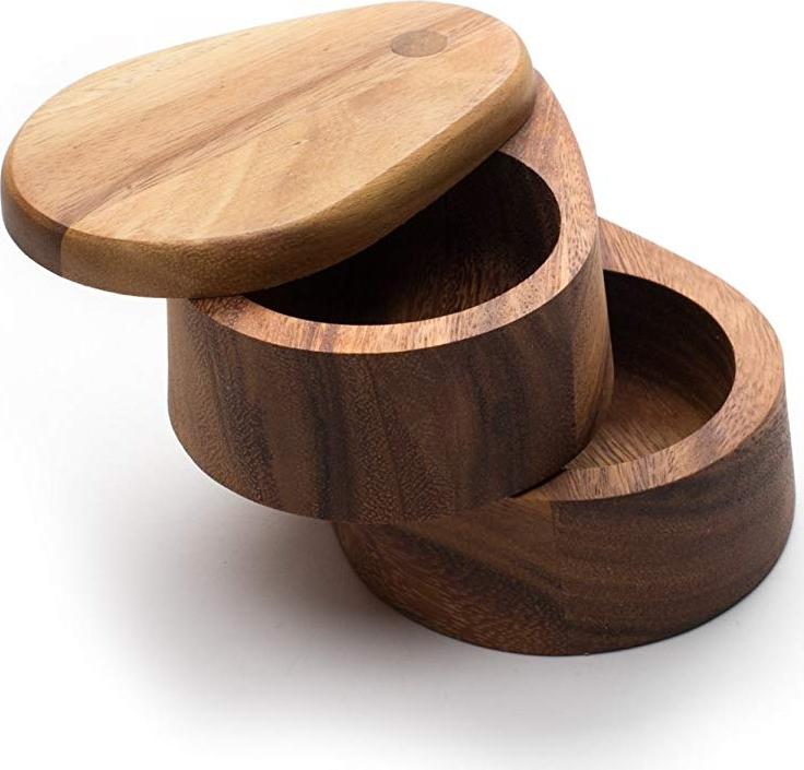 Ironwood Gourmet - Double Layer Swivel Salt Box - 28577