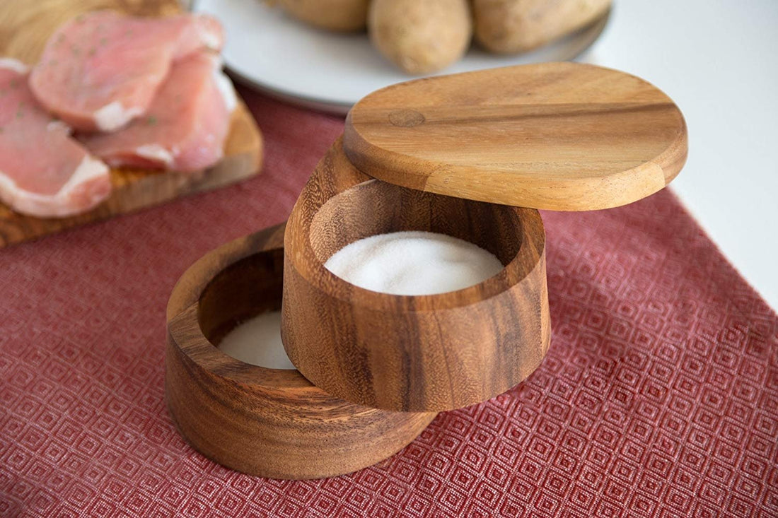 Ironwood Gourmet - Double Layer Swivel Salt Box - 28577