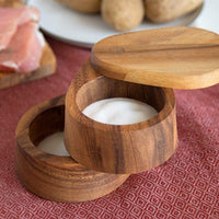 Ironwood Gourmet - Double Layer Swivel Salt Box - 28577