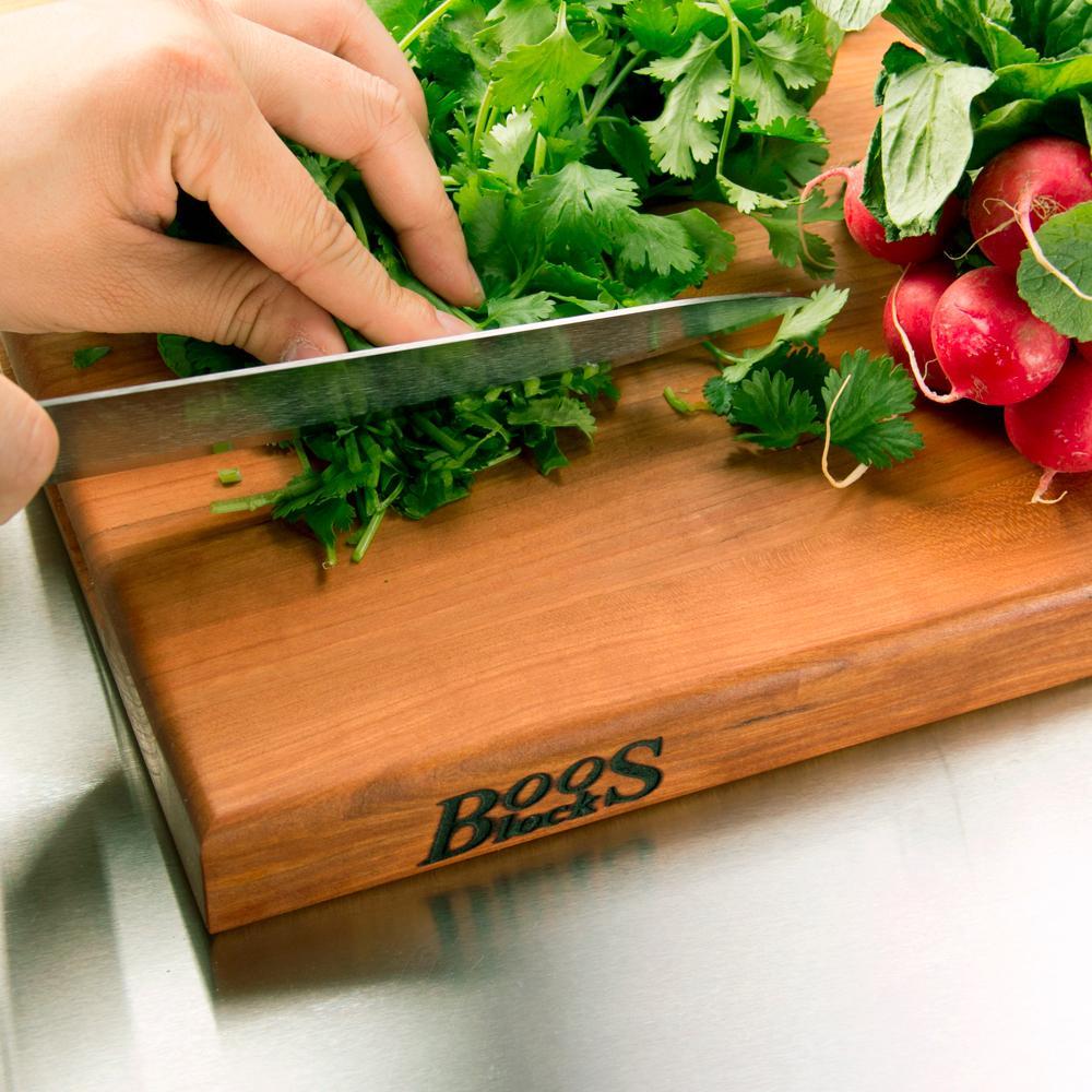 John Boos - 18" x 12" x 1.5" Reversible Cherry Cutting Board - CHY-R01