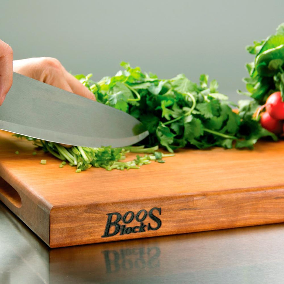 John Boos - 18" x 12" x 1.5" Reversible Cherry Cutting Board - CHY-R01