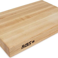 John Boos - 20" x 15" x 2.25" Reversible Maple Cutting Board - RA02