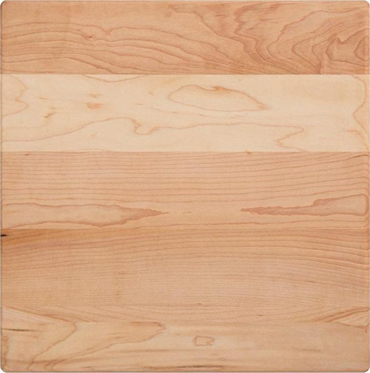 John Boos - 9" x 9" x 1.5" Maple Cutting Board with Wood Bun Feet - B9S