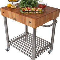John Boos - Cucina D'Amico Cart with 5" Maple Top - CUCD15 - DISCONTINUED