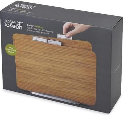 Joseph Joseph 3 Piece Index Bamboo Cutting Board Set - 60141
