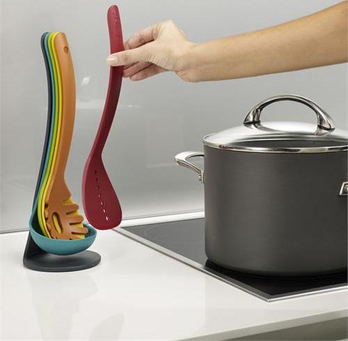 Joseph Joseph 5 Piece Nest Assorted Colours Utensil Plus Set with Stand - 10124