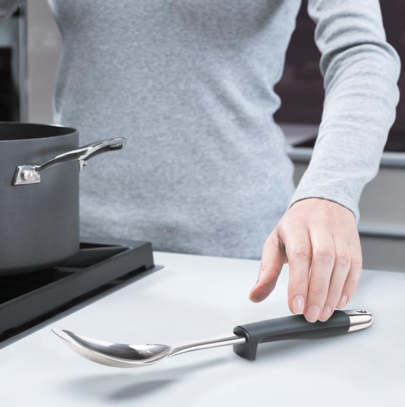 Joseph Joseph 6 Piece Elevate 100 Stainless Steel Kitchen Tool Set with Rotating Stand - 95024