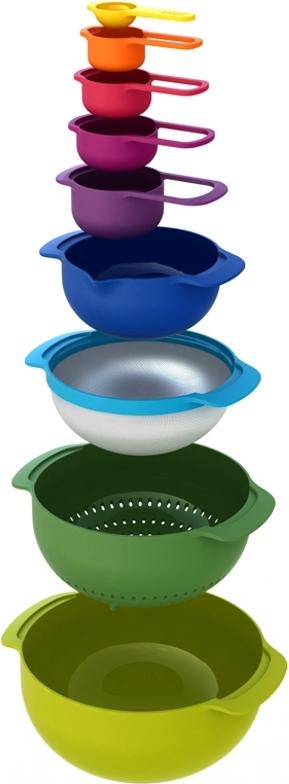 Joseph Joseph 9 Piece Nest Multi-Coloured Food Preparation Set - 40031