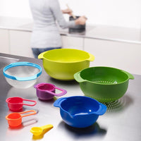Joseph Joseph 9 Piece Nest Multi-Coloured Food Preparation Set - 40031