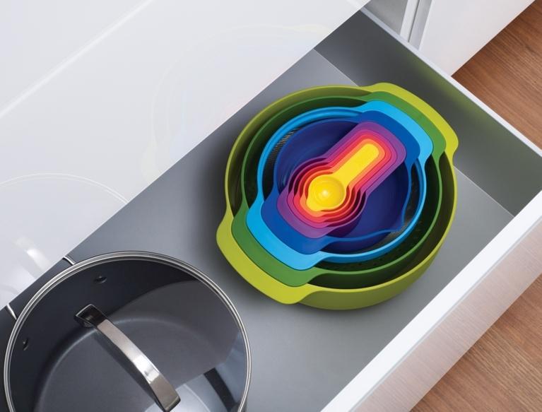 Joseph Joseph 9 Piece Nest Multi-Coloured Food Preparation Set - 40031
