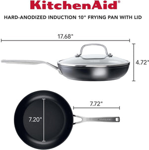 KitchenAid - 10" Hard Anodized Induction Nonstick Frying Pan with Lid 25cm - 80122