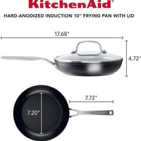 KitchenAid - 10" Hard Anodized Induction Nonstick Frying Pan with Lid 25cm - 80122-TF05