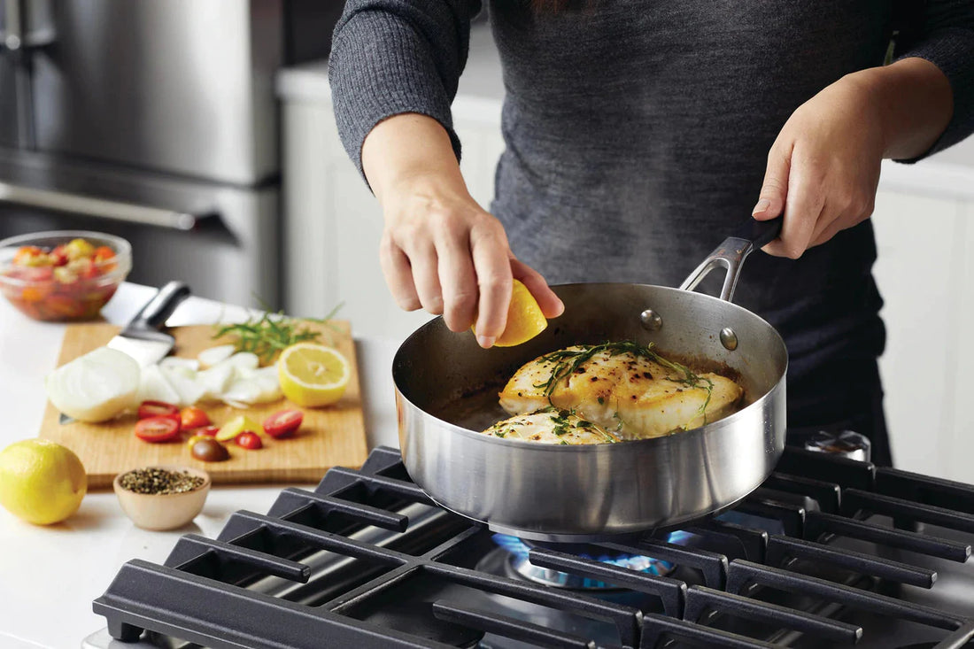 KitchenAid - 10 PC Brushed Stainless Steel Cookware Set - 71017-TF05