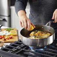 KitchenAid - 10 PC Brushed Stainless Steel Cookware Set - 71017-TF05