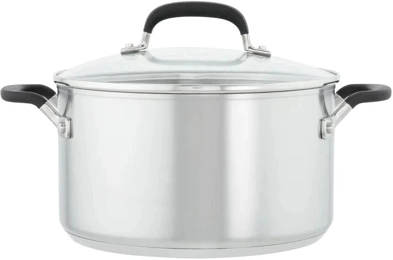 KitchenAid - 10 PC Brushed Stainless Steel Cookware Set - 71017-TF05