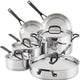 KitchenAid - 10 PC 5-Ply Clad Polished Stainless Steel Cookware Set - 30001