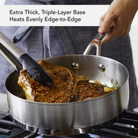 KitchenAid - 11 PC 3-Ply Base Brushed Stainless Steel Cookware Set - 71001-TF05