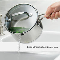 KitchenAid - 11 PC 3-Ply Base Brushed Stainless Steel Cookware Set - 71001-TF05