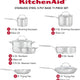 KitchenAid - 11 PC 3-Ply Base Brushed Stainless Steel Cookware Set - 71001